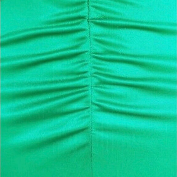 Mark wong nark fern green v neck satin bodycon bandage xs - Picture 3 of 4